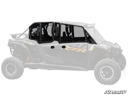 SuperATV Hard Cab Enclosure Doors for Polaris (2024-26) RZR XP 4 (Standard Polycarbonate - Dark Tint Windshield)