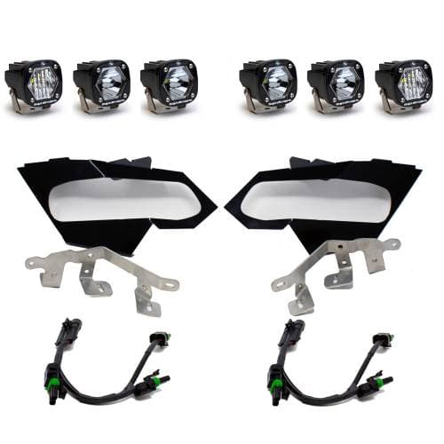 Baja Designs S1 Triple LED/Laser Headlight Kit for Can-Am (2017-24) Maverick X3