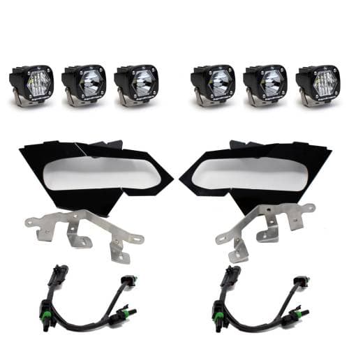 Baja Designs S1 Triple LED Headlight Kit for Can-Am (2017-24) Maverick X3