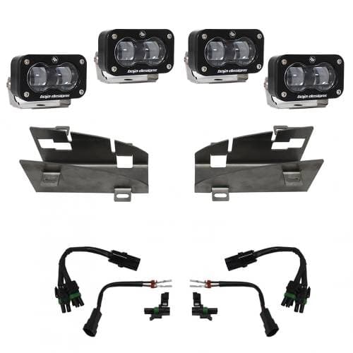 Baja Designs Dual S2 SAE Fog Pocket Light Kit for RAM (2019-24) 1500 Rebel / (2021-24) 1500 TRX, Clear Lens