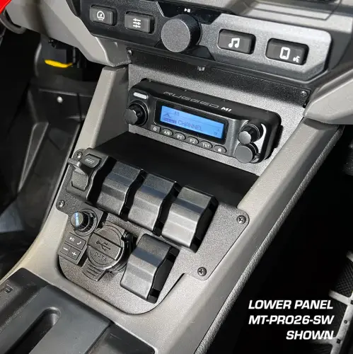 Rugged Radios Lower Accessory Panel for Polaris (2026) RZR Pro R Ultimate, w/ 10.4 Inch Touchscreen (Switch Pros 8)