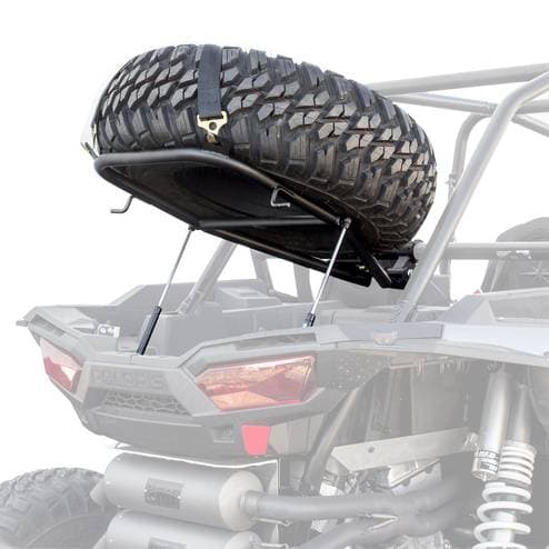 HMF Spare Tire Rack for Polaris (2014-23) RZR XP/4 1000 / (2016-23) RZR XP/4 Turbo, Black - Textured