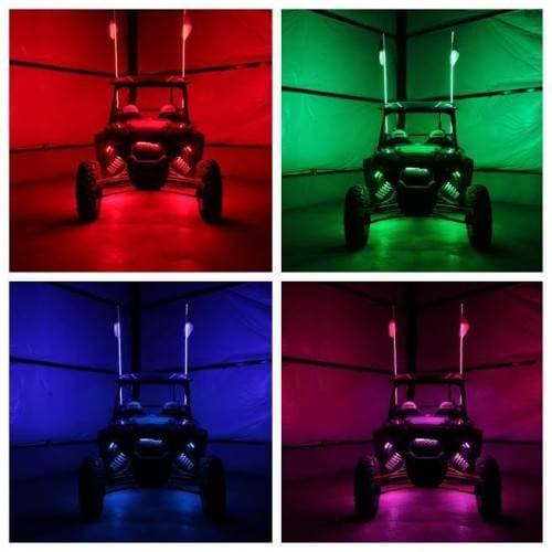 Gorilla Whips, 3' LED Whip Xtreme Pair of Whips with Mounted Wired Remote